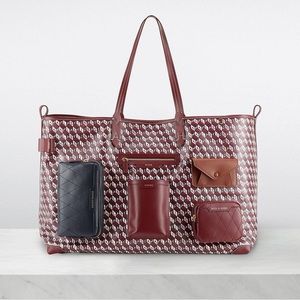 Anya Hindmarch - Plastic Bag XL Multi Pocket Tote - Burgundy